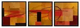 Walk by Howard Hersh, Oil on Board Triptych, offered Jul 2024