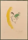 Marc Chagall, Le Coq au Croissant, Lithograph