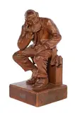 Happy Thought by Emil Janel, Carved Wood Sculpture, offered Jun 2024