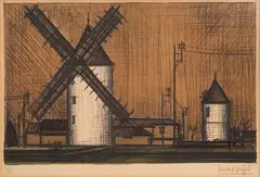 Les Moulins by Bernard Buffet, Lithograph, offered Jun 2024
