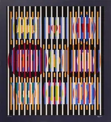Vertical Midnight by Yaacov Agam, Serigraph, offered Jun 2024