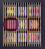 Yaacov Agam, Vertical Midnight, Serigraph