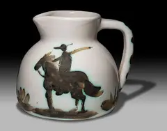 Pablo Picasso, Taureau et Picador, Earthenware Pitcher