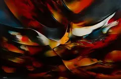 Untitled by Leonardo Nierman, Oil on Masonite, offered Apr 2024