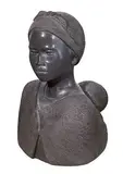 Woman and Child Stone by Casper Darere, Sculpture, offered Mar 2024
