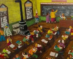 Good Old School Days by Gerald Lee Nees, Oil on Canvas Board, offered Mar 2024