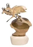 High Plains Pronghorn by Chapel, Bronze Sculpture, offered Mar 2024