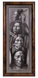 Legendary Indian Chiefs III by Albert Mukasa Wilson, Graphite Drawing, offered Mar 2024