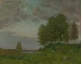 William Anderson Coffin, Early Moonrise, Oil on Canvas