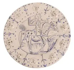 Faune Cavalier by Pablo Picasso, Ceramic Charger; ceramic, Madoura edition, offered Feb 2024