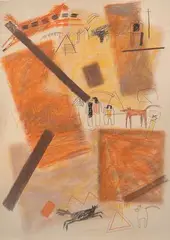 Jaune Quick–to–See Smith, Untitled, Pastel on Paper