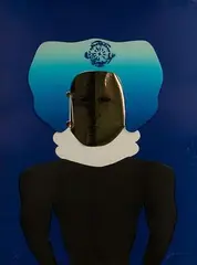 Jose Cuevas, La Mascara, Lithograph and Collage