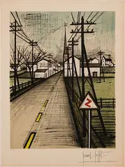 La Route by Bernard Buffet, Lithograph, offered Feb 2024