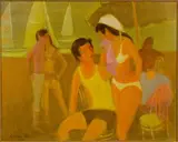 Gustav Likan, Beach Scene