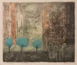 Three Little Trees by Eleanor Coen, Lithograph, offered Jan 2024