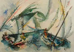 Untitled by Roger Lersy, Oil on Canvas, offered Jan 2024