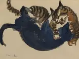 Théophile Steinlen, Untitled, Watercolor on Paper
