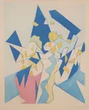 André Beaudin, Birds in Blue, Etching