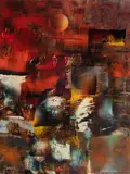 Ruins at Sunset by Leonardo Nierman, Oil on Masonite, offered Dec 2023