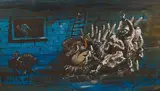 Birth of Pulcinella by Ludovico de Luigi, Oil on Canvas, offered Dec 2023