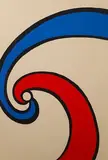 Red and Blue Swirl (Wave) by Alexander Calder, Lithograph, offered Dec 2023