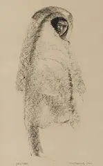 Indian by Kelly Fearing, Graphite on Paper, offered Nov 2023