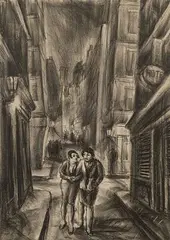 Old Paris by Reginald Marsh, Lithograph on Chine Colle, offered Nov 2023