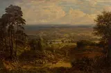 View of Sussex from Coneyhurst by George Willam Mote, Oil on Canvas, offered Oct 2023