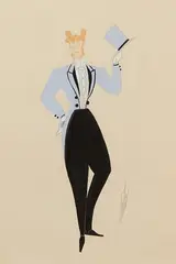 Romain de Tirtoff Erte, Male Costume Opera, Gouache