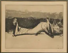 Henry Moore, Draped Reclining Figure, Engraving and Aquatint
