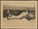 Henry Moore, Draped Reclining Figure, Engraving and Aquatint