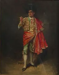 Edward Percy Moran, Toreador, Oil on Canvas