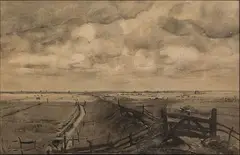 David Schulman, De Meent, Mixed Media on Paper