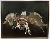 Kevin Red Star, Plains War Council, Oil on Canvas