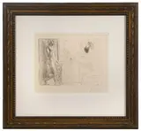 Pablo Picasso, Sculpteur et son Modele devant une Fenetre, Etching