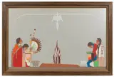 Untitled by Archie Blackowl, Gouache on Panel, offered Aug 2023
