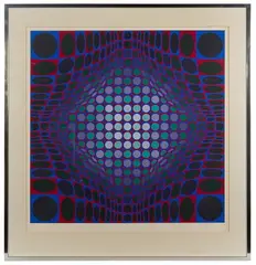 Victor Vasarely, Ond Fire, Serigraph