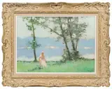 Frederick McDuff, Misty River, Oil on Canvas