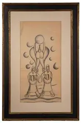 Untitled by Fortunato Depero, Charcoal on Paper, offered Jul 2023