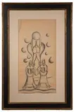 Fortunato Depero, Untitled, Charcoal on Paper
