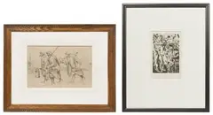 E. Leon Broquet, The Ration Line, Graphite on Paper