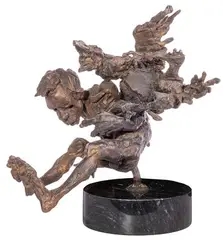 Ragazzo e Corvo by Floriano Bodini, Bronze Sculpture, offered Jul 2023