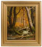 Autumn Tints by James Stewart, Oil on Canvas, offered Jun 2023