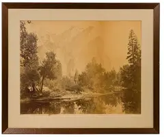Carleton Watkins, The Three Brothers, Yosemite, Albumen Print