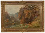 Robert Payton Reid, Swanbourne Lake Arundel Park, Oil on Canvas
