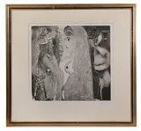 Pablo Picasso, David, Bathsheba and the Prophet Nathan, Drypoint and Aquatint
