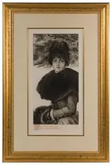 James Tissot, Promenade Dans La Niege, Drypoint Etching