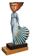 Sergio Bustamante, The Hug of the Wing, Sculpture
