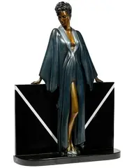 Patrick Nagel, Standing Lady, Bronze Sculpture