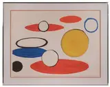 White Circles and Ellipses by Alexander Calder, Lithograph, offered Feb 2023